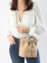 Bucket Bag S Ninon Leder Lancel Beige ninon A10922-vue-porte