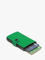 Kaarthouder Matte Leder Secrid Groen matte MM-vue-porte