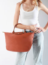 Longchamp Le pliage green Handtas Bruin-vue-porte