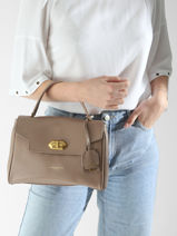 Handtassen Donna Grace Leder Lancaster Beige donna grace 70-vue-porte