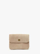 Portemonnee Velvet Leder Milano Beige velvet VE23091