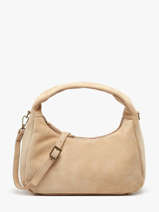 Handtassen Velvet Leder Milano Beige velvet VE24114