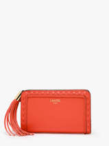 Compacte Portefeuille Premier Flirt Leder Lancel Oranje premier flirt A11136