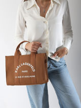 Handtas Rsg Katoen Karl lagerfeld Bruin rsg A1W50010-vue-porte