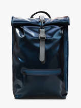 Rolltop Rucksack - Rugzak 1 Compartiment Met 14" Laptopvak Rains Blauw city 13320