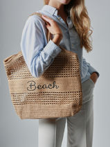 Schoudertas Beach Papier Miniprix Beige beach Q637-vue-porte