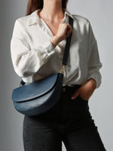 Cross Body Tas Tradition Leder Etrier Blauw tradition ETRA065M-vue-porte