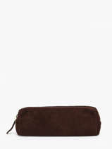 Etui Velvet Leder Milano Bruin velvet VE22116