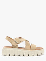 Sandalen Uit Leder Tamaris Beige accessoires 44
