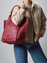 Schoudertas Heritage Leder Biba Violet heritage HOM1L-vue-porte