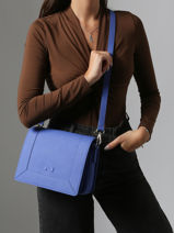 Cross Body Tas Rotterdam Leder Nathan baume Blauw mondrian 3-vue-porte