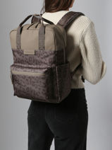 Bergen Pro Leo - Rugzak 1 Compartiment Met 15" Laptopvak Kapten and son Grijs leo BERGENPL-vue-porte