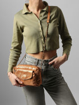 Cross Body Tas Naina Leder Pieces Goud naina 17063358-vue-porte