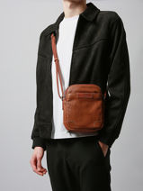 Cross Body Tas Joseph Leder Arthur & aston Bruin marco 8-vue-porte