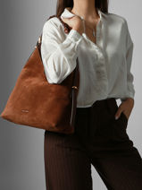 Schoudertas L Jess In Su�de Leder Vanessa bruno Bruin jess 29V40917-vue-porte