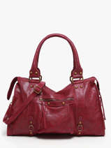 Schoudertas A4 Formaat Spazzolato Leder Milano Rood spazzolato SP24095
