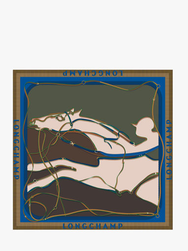 Longchamp Soie gots Sjaal Groen