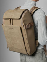Bali Medium - Rugzak 1 Compartiment Met 16" Laptopvak Kapten and son Bruin bali M-vue-porte