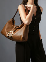 Schoudertas M Etalon Leder Etrier Beige etalon EETA197M-vue-porte
