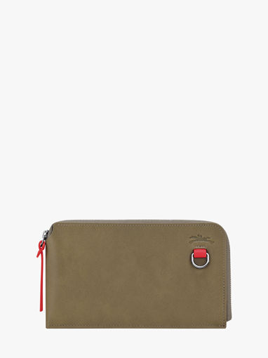 Longchamp Longchamp pocket bicolore Clutch Bruin