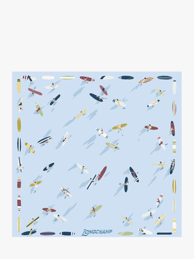 Longchamp Soie gots Sjaal Blauw