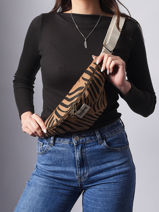 Heuptasje Hindbag Beige tigre TI-vue-porte