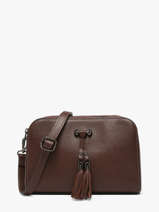 Cross Body Tas Caviar Leder Milano Bruin caviar CA21101