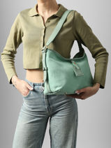 Schoudertas Velvet Caviar Leder Milano Groen velvet caviar VC250610-vue-porte