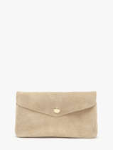 Portemonnee Velvet Leder Milano Beige velvet VE23113O