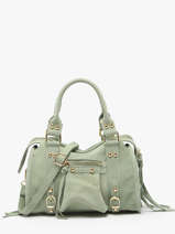 Cross Body Tas Velvet Leder Milano Groen velvet VE24093O