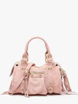 Cross Body Tas Velvet Leder Milano Roze velvet VE24093O
