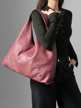 Schoudertas Heritage Leder Biba Roze heritage STT1L-vue-porte