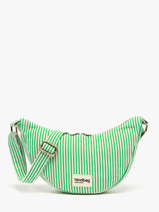 Cross Body Tas Rayures Katoen Hindbag Groen rayures RA