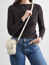 Cross Body Tas Soft Lulu castagnette Zwart soft YVILLE-vue-porte