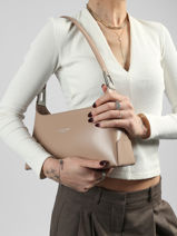 Bucket Bag Suave Leder Lancaster Beige suave ace 20-vue-porte