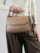 Cross Body Tas M Suave Leder Lancaster Beige suave even 17-vue-porte