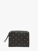 Portemonnee Leder Biba Zwart wallet KAT2L