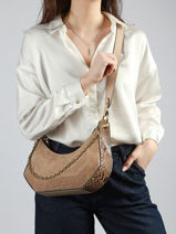 Cross Body Tas Croisette Lancel Beige croisette A13989-vue-porte