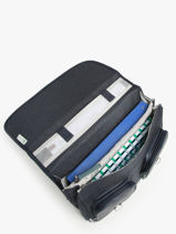 Boekentas 2 Compartimenten Cameleon Blauw vintage urban PBVBCA38-vue-porte