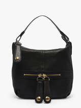 Schoudertas Nomade Leder Gerard darel Zwart midday B402