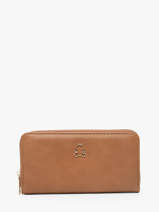 Portefeuille Lulu castagnette Bruin zip CHRYS702