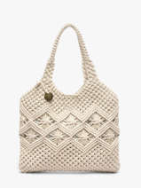 Schoudertas Estival Katoen Le voyage en panier Beige estival PM941