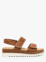 Sandalen Uit Leder Remonte Bruin women 22