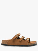 Slippers Uit Leder Birkenstock Bruin women 1031867