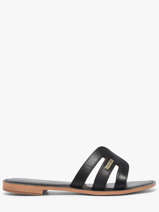 Slippers Damia Uit Leder Les tropeziennes Zwart women DAMIA