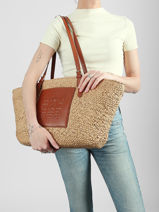 Schoudertas Le Panier Lancaster Bruin le panier 81-vue-porte