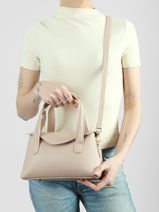 Handtassen Caviar Leder Milano Beige caviar CA26021-vue-porte