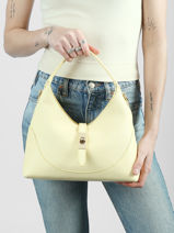 Cross Body Tas Caviar Leder Milano Geel caviar CA26022-vue-porte
