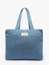 Schoudertas A4 C�lestins Gerecycleerd Katoen Rivedroite Blauw timeless CELESTIM