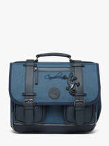 Boekentas 2 Compartimenten Vintage Color Cameleon Blauw vintage color - VIC-CA35